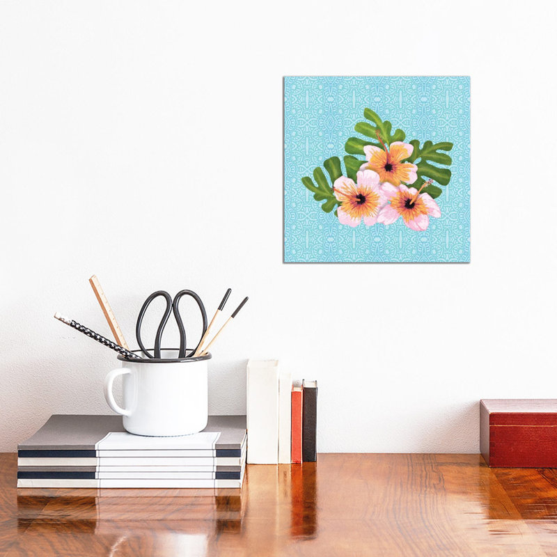 Hibiscus 1 Piece Wrapped Canvas Wall Art, 30.48cm H x 30.48cm W x 1.905cm D