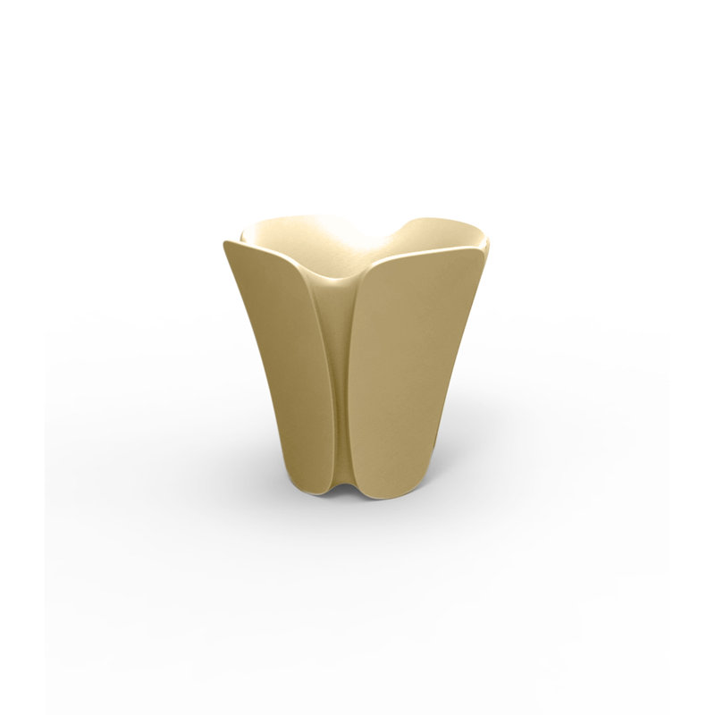 Pezzettina Resin Pot Planter, Taupe, 25.5" H x 25.5" W x 25.5" D