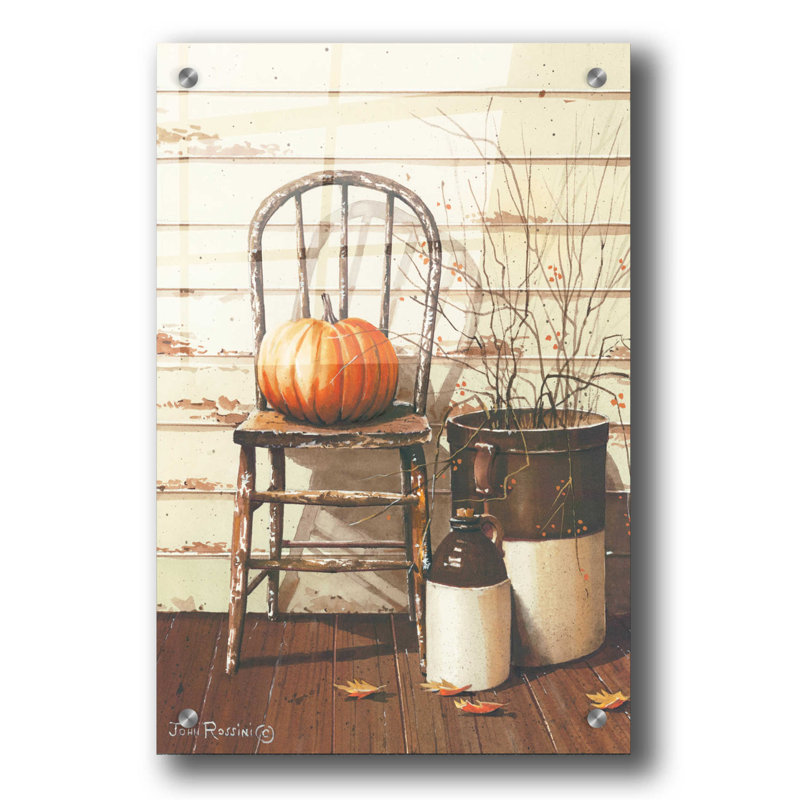 «Pumpkin & Chair» par John Rossini, H 36 po x l 24 po