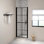 Porte de douche en verre trempé 35,8 po x 76,8 po noir