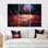 Spiral Galaxy Cosmic Whirls - Space Paysages, ensemble de salon d'art mural