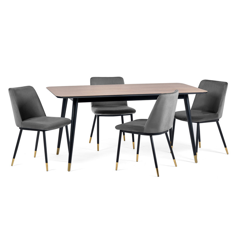 Gerson 4 - Person Dining Set, Gray