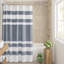 Rideau de douche Spa Waffle 108 x 72 po bleu foncé avec traitement 3M-1235931845-1306089530