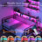 Twin Daybed with Trundle, Double Storage, Charging Station and LED Lights