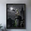 Art mural rétro noir avec crâne foncé, impressions de style rétro-705427945