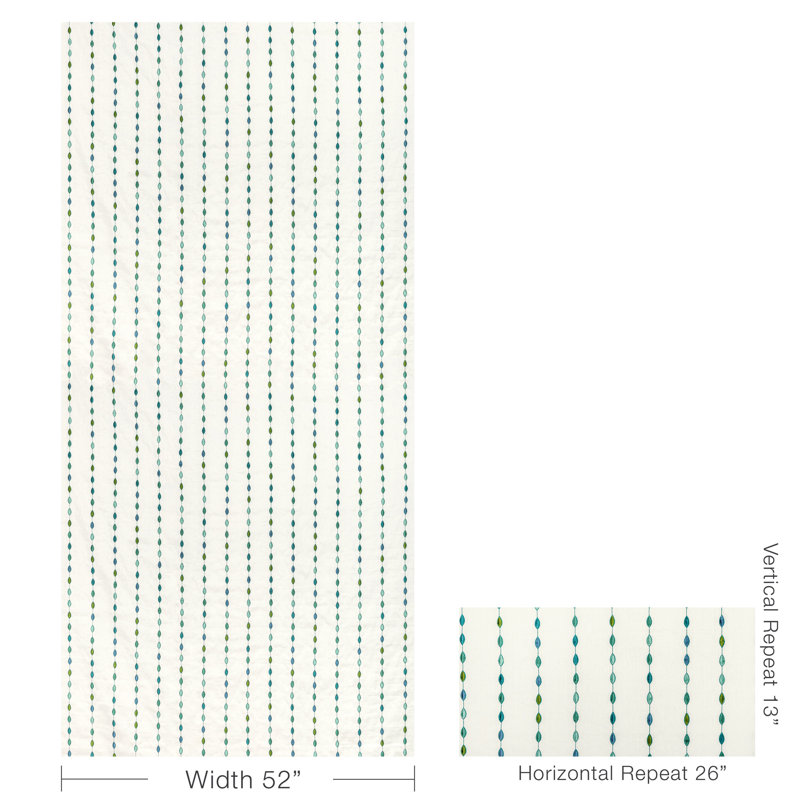 Gem Hoopla Fabric, Green/Blue 