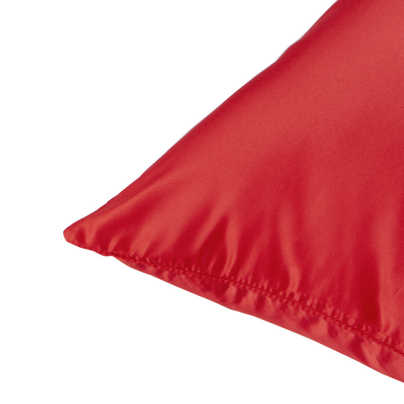 Taies d'oreiller pour tout-petits, taies d'oreiller en satin de soie à fermeture à glissière 13 x 18 - NTBAY, Rouge