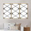 Carreaux de diamant géométrique noir et blanc - ensemble de 3 reproductions d'art encadrées sur toile-1593472846-1593472842