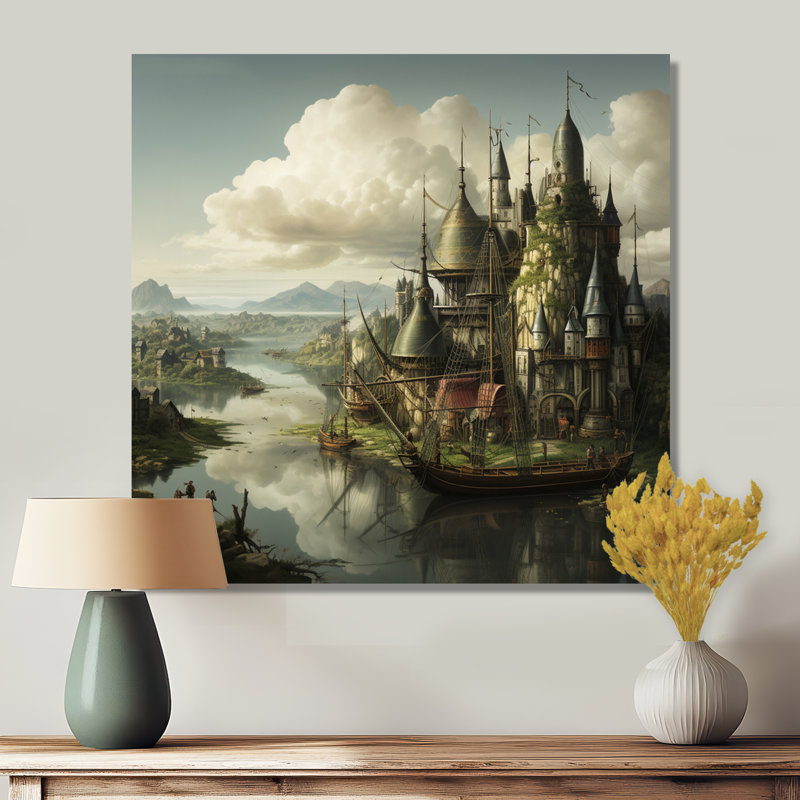 Décoration murale Odalis - Châteaux, Wrapped Canvas, 16" H x 16" W x 1" D