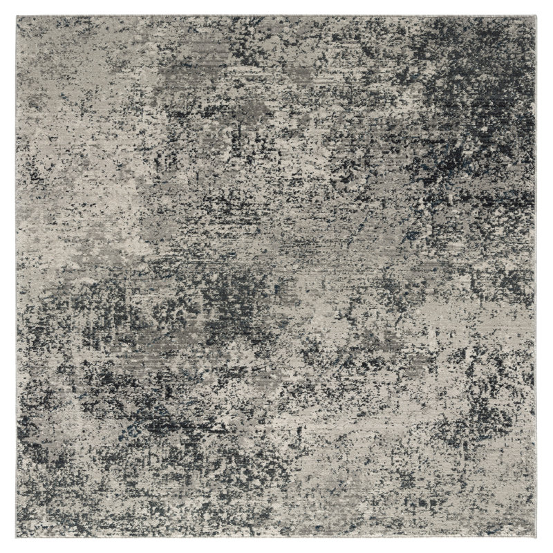 Tapis ivoire / gris Mayes, Carré 6 pi