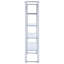 Elegant Design - Brumfield 73-Inch 4-Shelf Glass Bookshelf Chrome