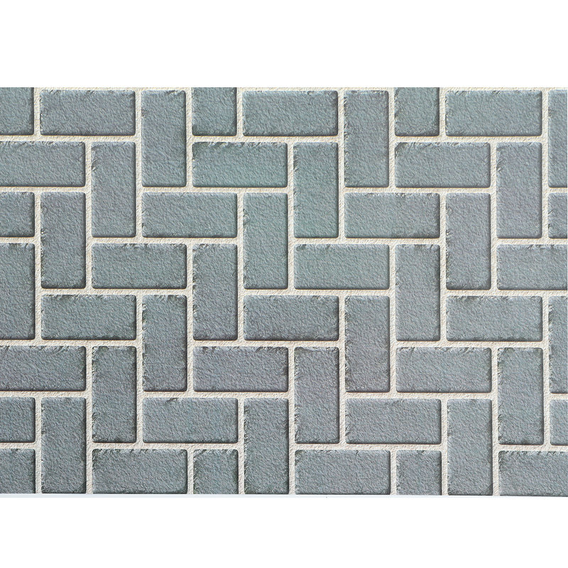 , papier peint autocollant pour chambre à coucher à motif de briques gris foncé