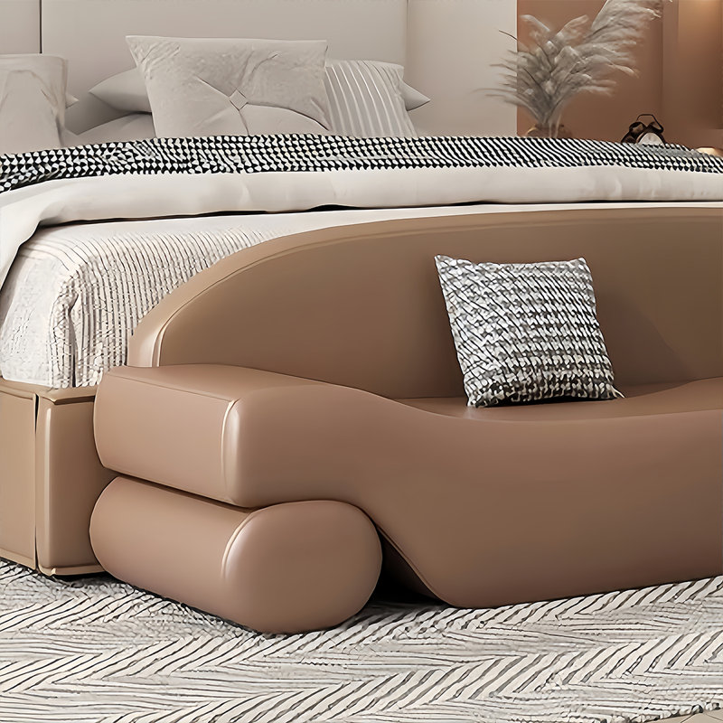 Canapé Damarria, H 23,62 po x l 59,05 po x P 19,68 po, Brun