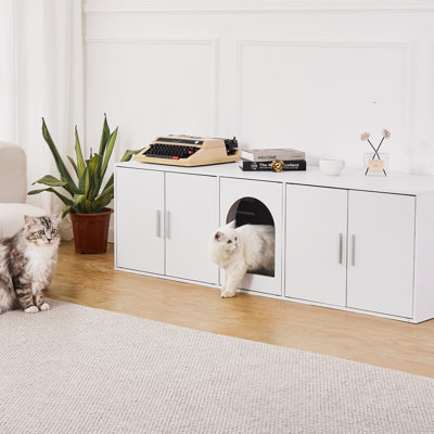 Particle Board Self-Cleaning Litter Box
