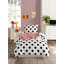 Ensemble de housse de couette en mélange de coton blanc / noir-22797604-22797611