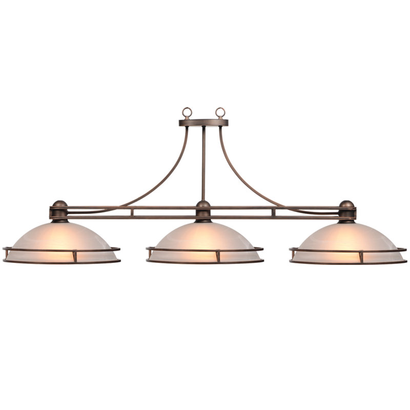 COSMOPOLITAN - 56" 3LT BILLIARD LIGHT-BRONZE