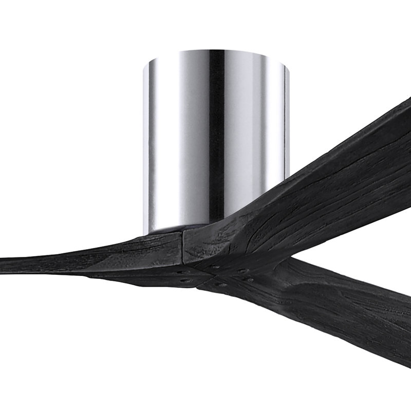 Irene Ceiling Fan, Polished Chrome, 60", Matte Black