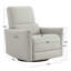 Fauteuil inclinable électrique pivotant en cuir Mikkel-92158020