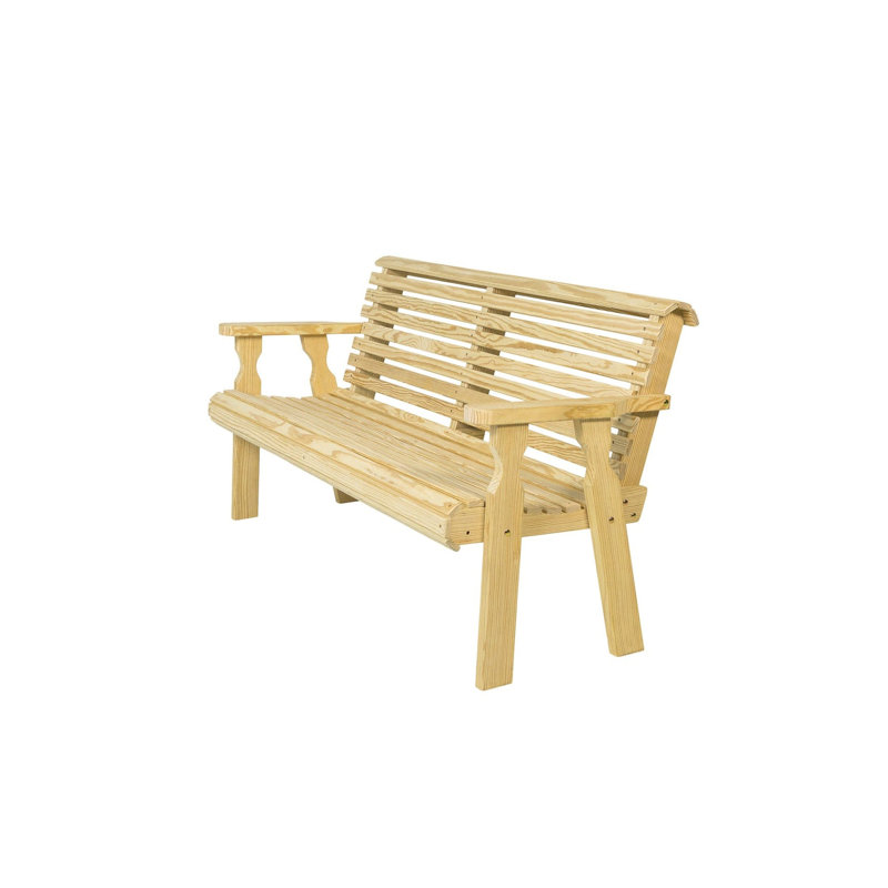  Banc d'extérieur robuste à roulettes (4 pieds, non fini), H 33 po x l 51 po x P 28 po, Jaune