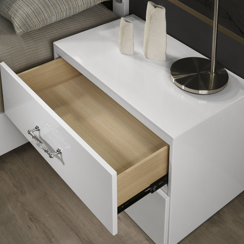Table de chevet 2 tiroirs Liasia