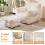 Canapé en mousse viscoélastique avec repose-pieds Corduroy-137890693