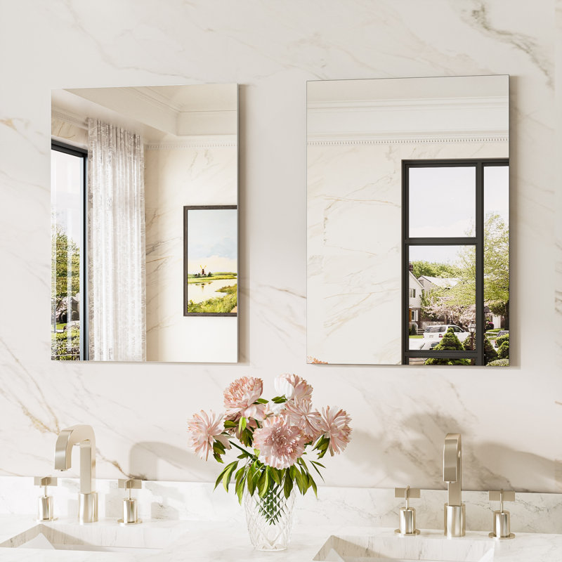 Miroir de salle de bain sans cadre, 24 po x 16 po, 2