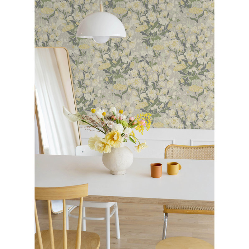 Bixby 33' L x 20.9" W Wallpaper Roll, Blue