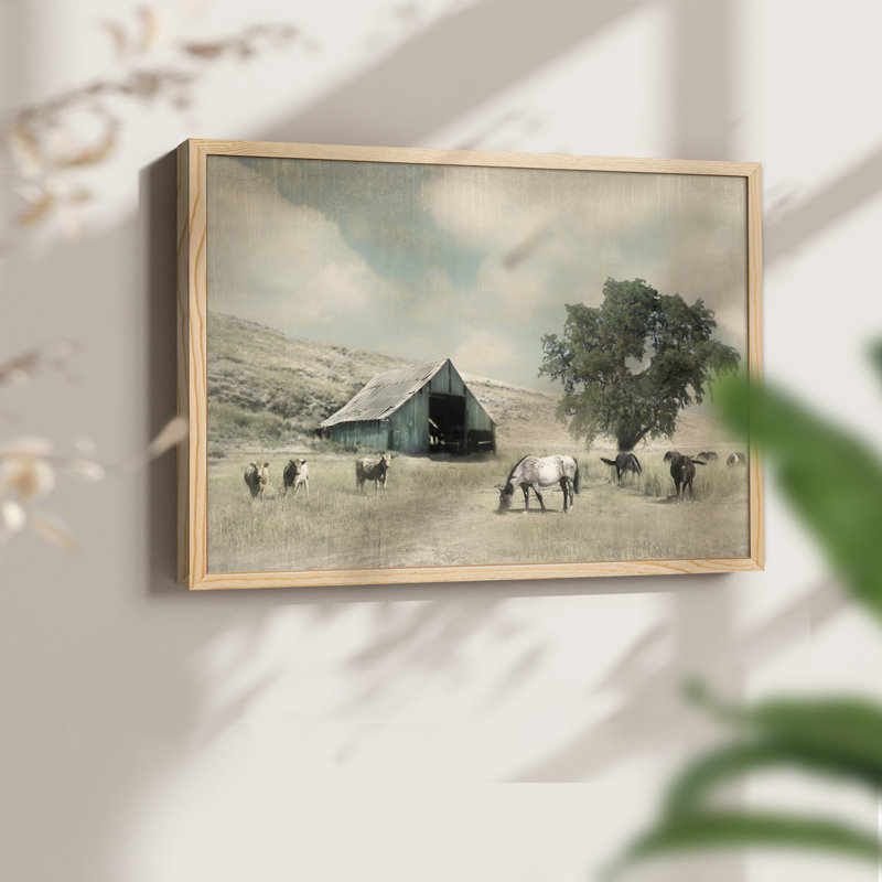 Charme de grange - reproduction encadrée - réarmable, Naturel, H 16 po x l 20 po