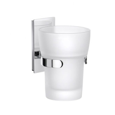 Wall mounted tumbler/toothbrush holder 