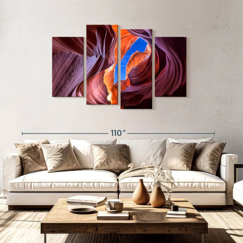 Alvord Iconic Antelope Canyon, H 48 po x l 75 po