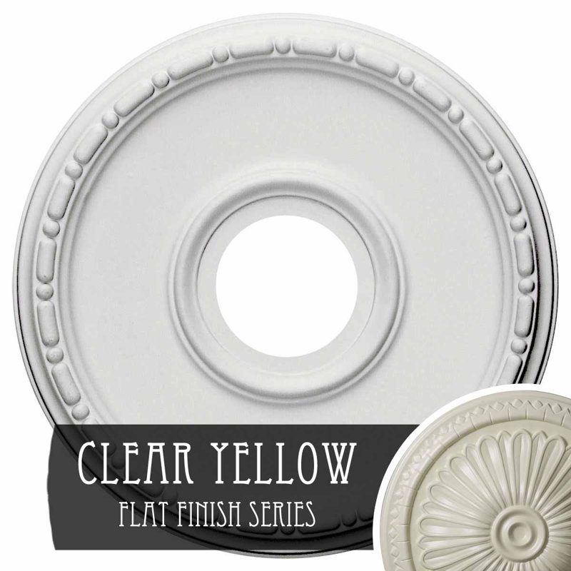 Medea 16.5"H x 16.5"W x 1.5"D Ceiling Medallion, Clear Yellow