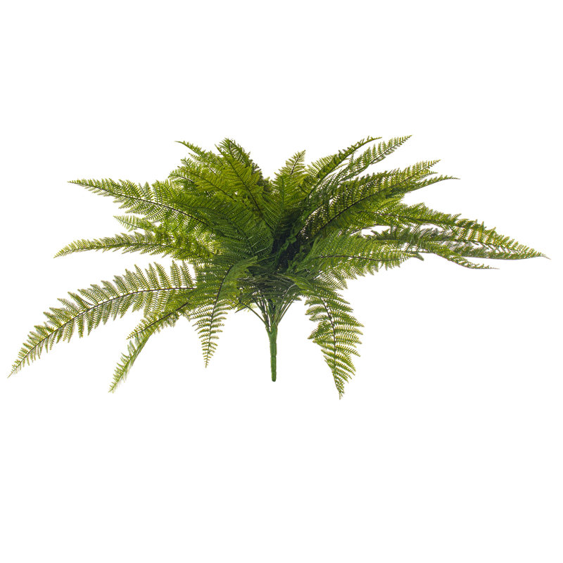 Fougère verte en cuir artificiel, H 31 po x l 25 po x P 18 po