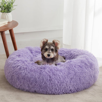 Eleene Round Faux Fur Pet Bed