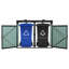 Remise en fer pour poubelle - pour 2 poubelles de 48,96 po de hauteur, rouille, poubelle extérieure verrouillable en métal, gris anthracite, hauteur