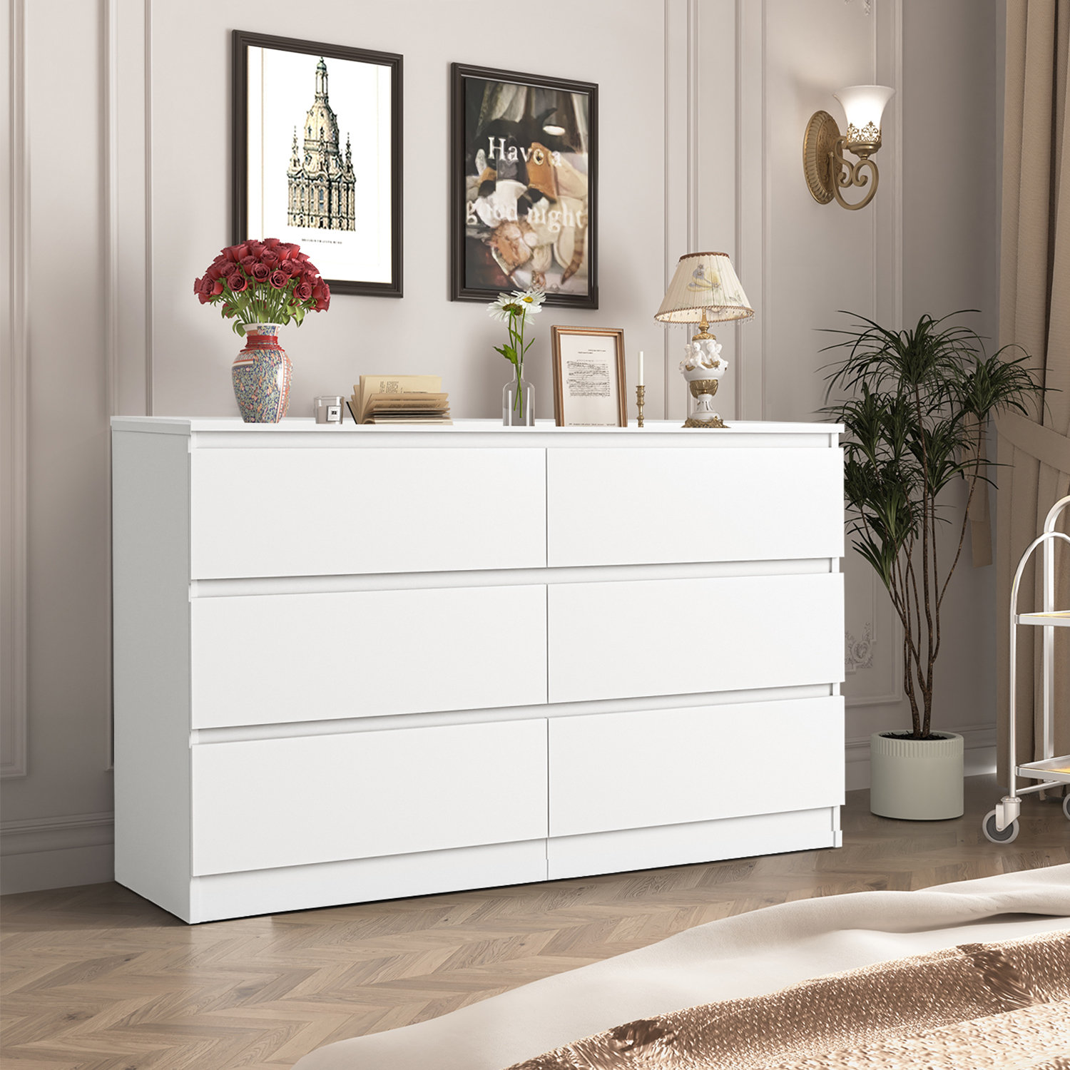 Ebern Designs Hanus 6 Drawer 47.2" W Double Dresser | Wayfair