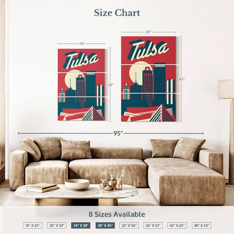 Tulsa, 38" H x 24" W