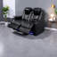 Fauteuils inclinables en cuir Nappa de qualité supérieure, noir moderne et lombaire réglable, parfaits pour le divertissement à domicile