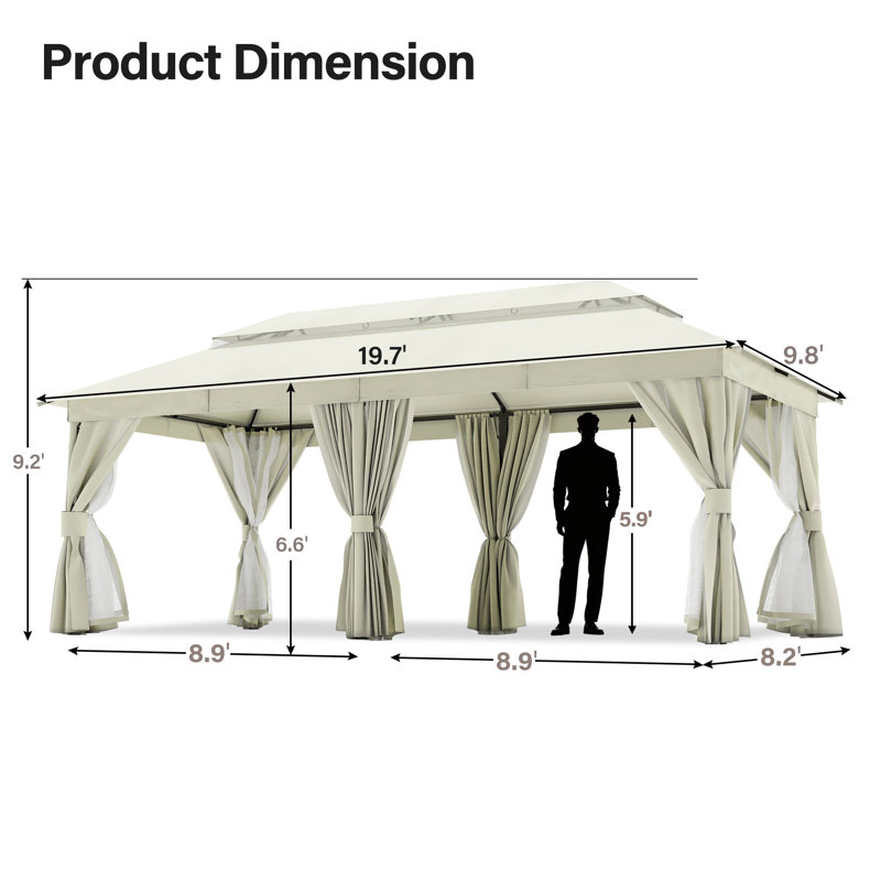 Yardgrace Yardgrace 10 'X 20', Crème