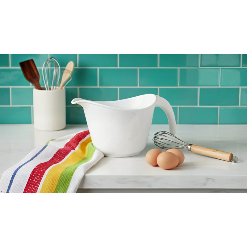 Ebern Designs Alicio Plastic Batter Bowl, White