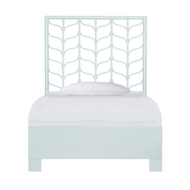 Lit plateforme Ivy, Simple, Bleu clair