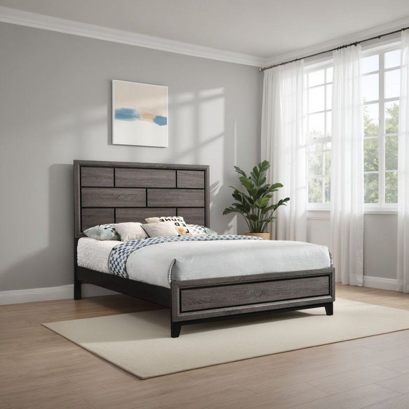 Standard Bed, Twin, Brown Gray
