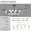 Luminaire suspendu 16 lumières Spoutnik Mid-Century
