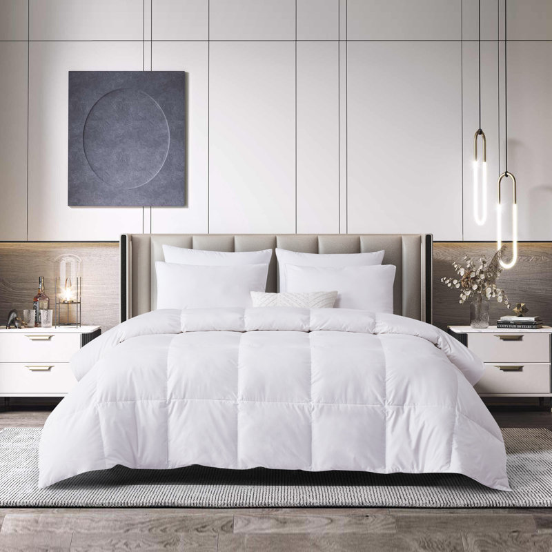 Beautyrest Tencel/Cotton Blend Feather And Down Fiber Comforter - All Seasons, Queen