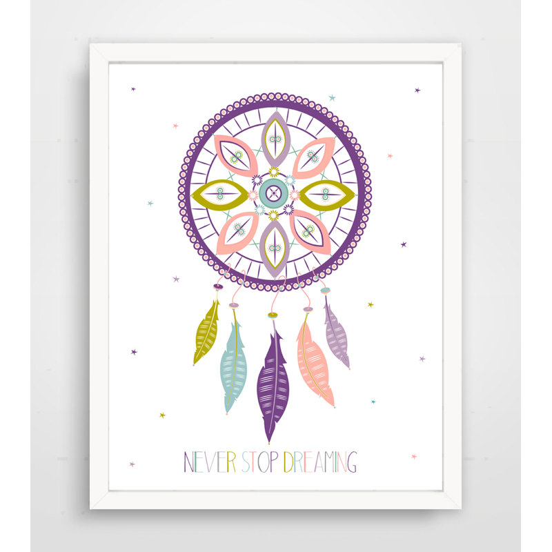 Attrape-rêves sur papier Agnes Never Stop Dreaming Feather, H 10 po x l 8 po