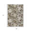 Tapis d'intérieur lavable à feuilles 9 pi x 12 pi brun à motif botanique