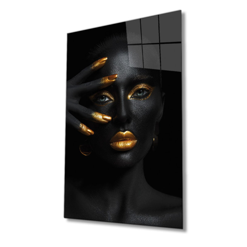 Peinture élégante en verre trempé décoratif, 27,6 po x 43,3 po | 100% verre trempé, épaisseur: 0,16 pouce | Superbe décoration intérieure pour le salon, le bureau ou la galerie | Pièce d'art unique, durable et élégante