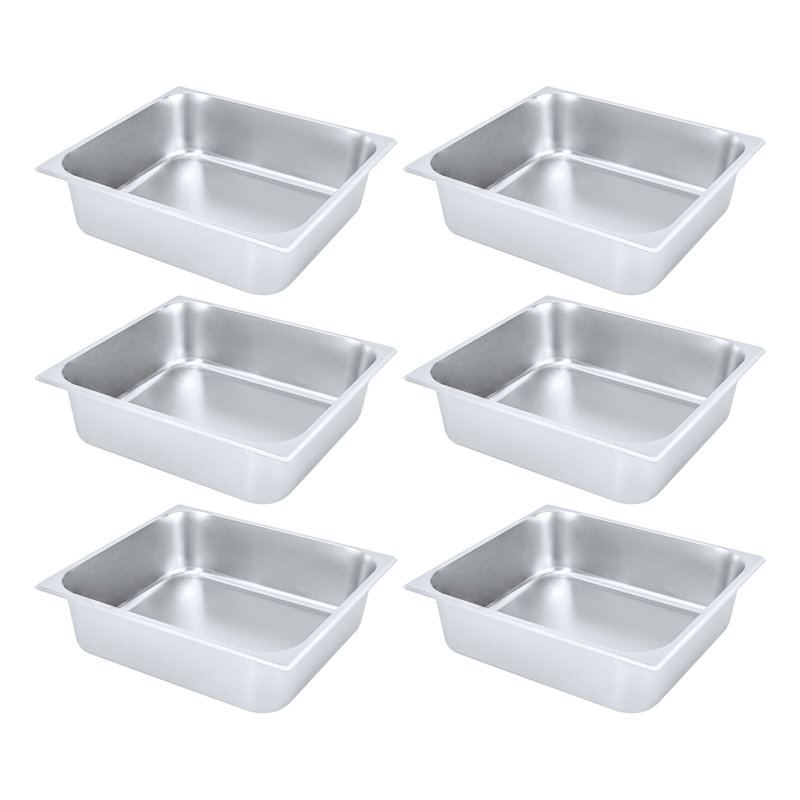 OUKANING Non-Stick Stainless Steel Loaf Pan, 3.9" H x 14" W x 13.6" D