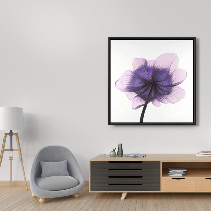 «Beautiful Anemone Purple Flower» sur toile