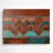 Southwestern Patterns Navajo Chevron 218 Brown Metal Wall Art