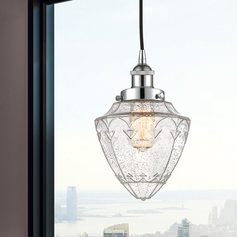 Lanaija 1 - Light Single Pendant, 11.75" H x 7" W x 7" D, Polished Chrome